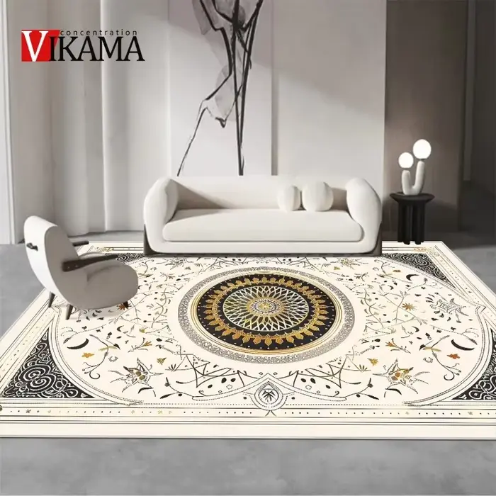 VIKAMA persan luxe cristal velours tapis rouge salon grande taille