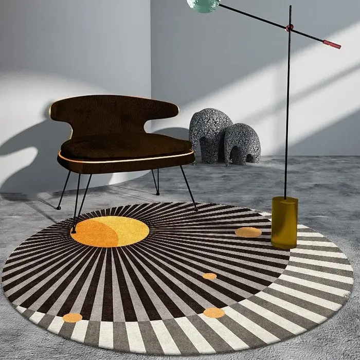 Tapis rond insonorisant et anti-salissure pour bureau, chaise pivotante, table à bascule, chambre d'