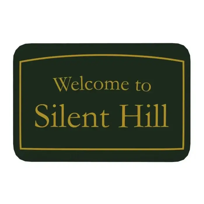 Welcome To Silent Hill-Tapis d'entrée en polymère antidérapant, pour porte d'entrée, décoration de l