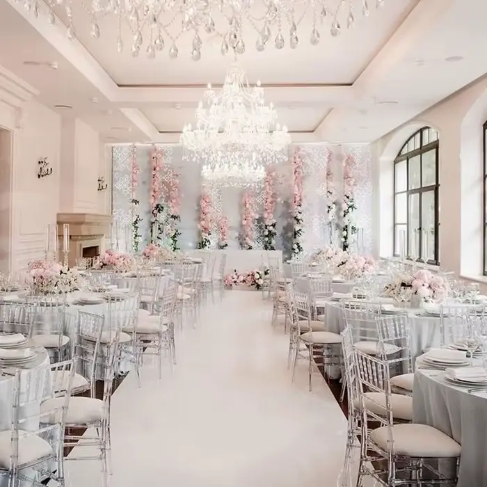 Tapis blanc personnalisé pour allée de mariage