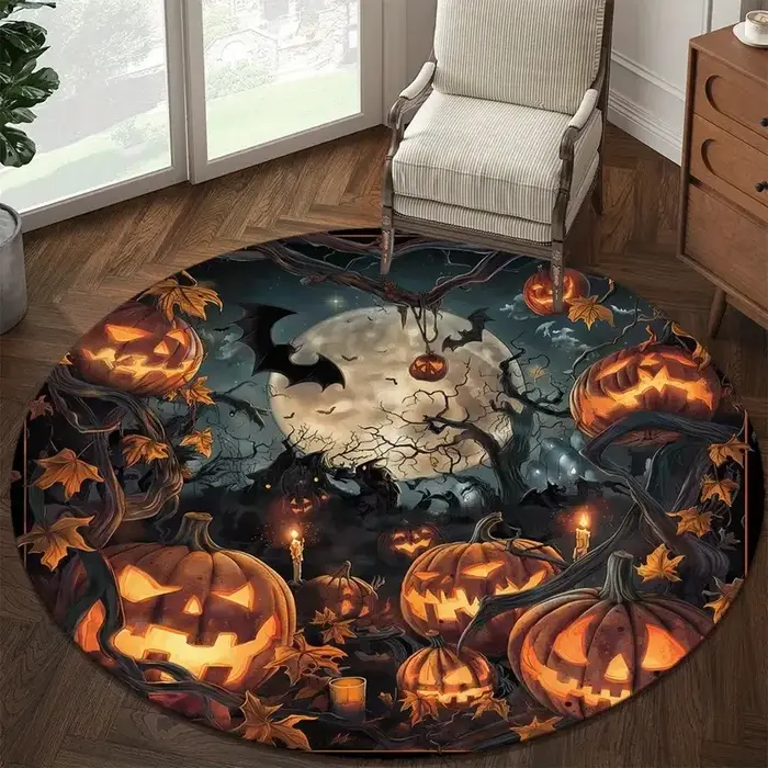 Tapis rond imprimé HD le cauchemar avant noël, exquis, pour salon, chambre à coucher, canapé, porte d'entrée, chaise de table, cadeau