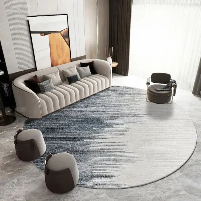 Tapis rond insonorisant et anti-salissure pour bureau