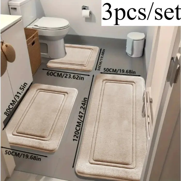 Ensemble de tapis de bain 3 pièces