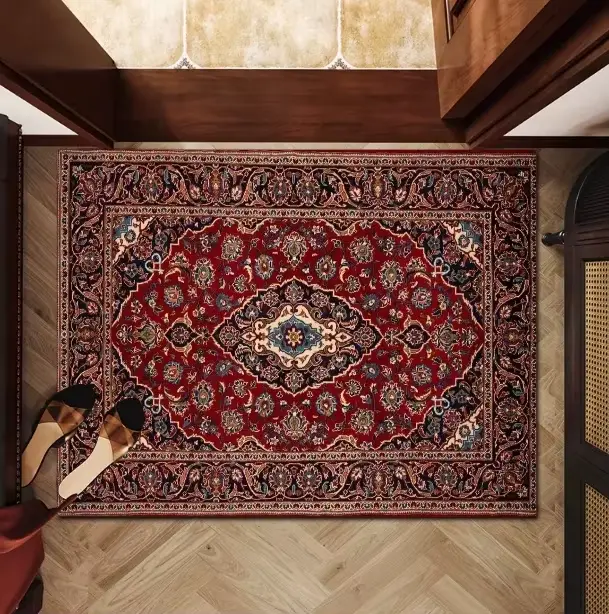 Tapis de Style persan tissé de Style ethnique, motif géométrique imprimé, décoration de salon, tapis