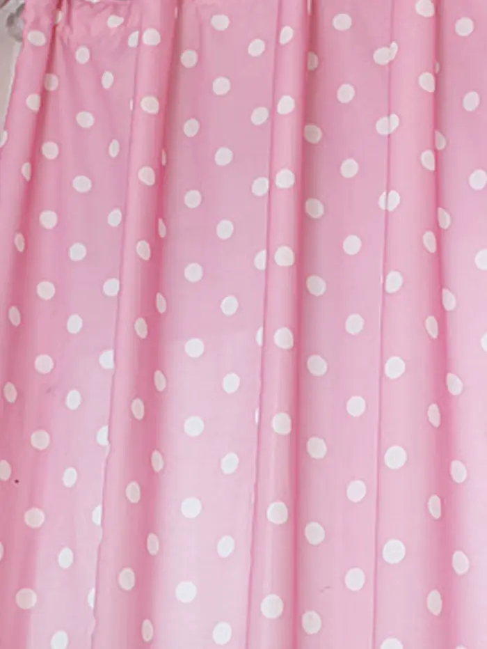Rideaux à pois ronds gauche et droit de campagne fraîche de style coréen, 1 pièce