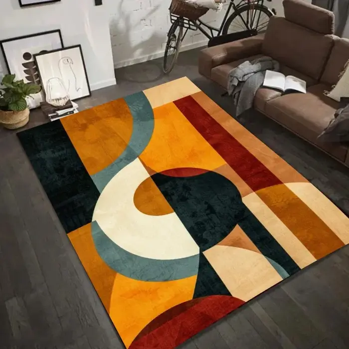 Tapis géométrique Art Déco VIKAMA, tapis à motifs abstraits pour salon, chambre à coucher, décoration intérieure 
