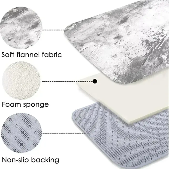 Tapis en flanelle imprimé 3D motif puits de pierre