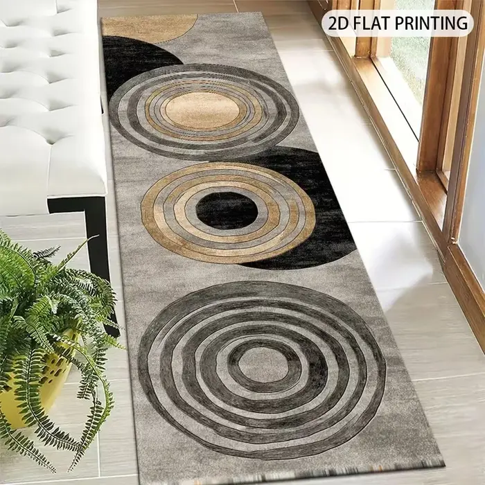Tapis de couloir de luxe Art Nouveau motif paon, élégant tapis long pour le sol, inspiré de l'Art Déco exotique, tapis doux et absorbant pour couloir