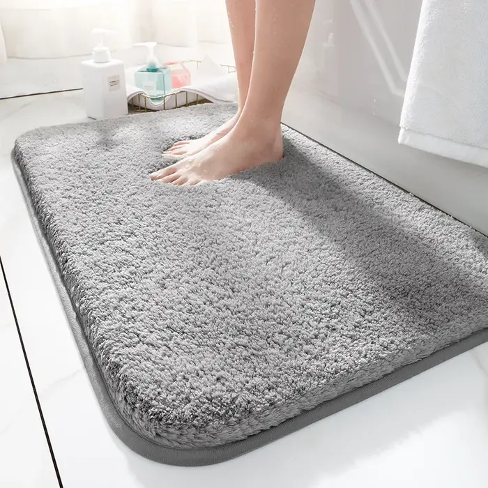 Tapis de bain en Fiber de peluche Super épais