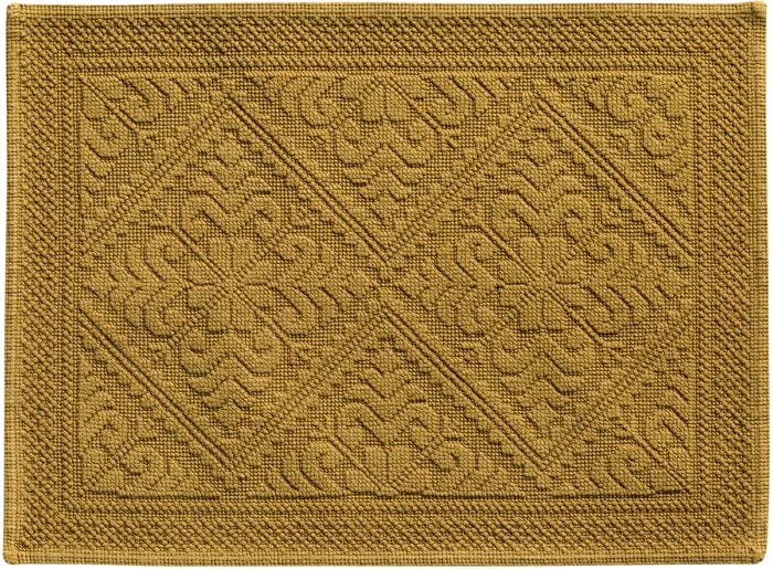 Tapis de bain uni Enzo Safran 54 x 64