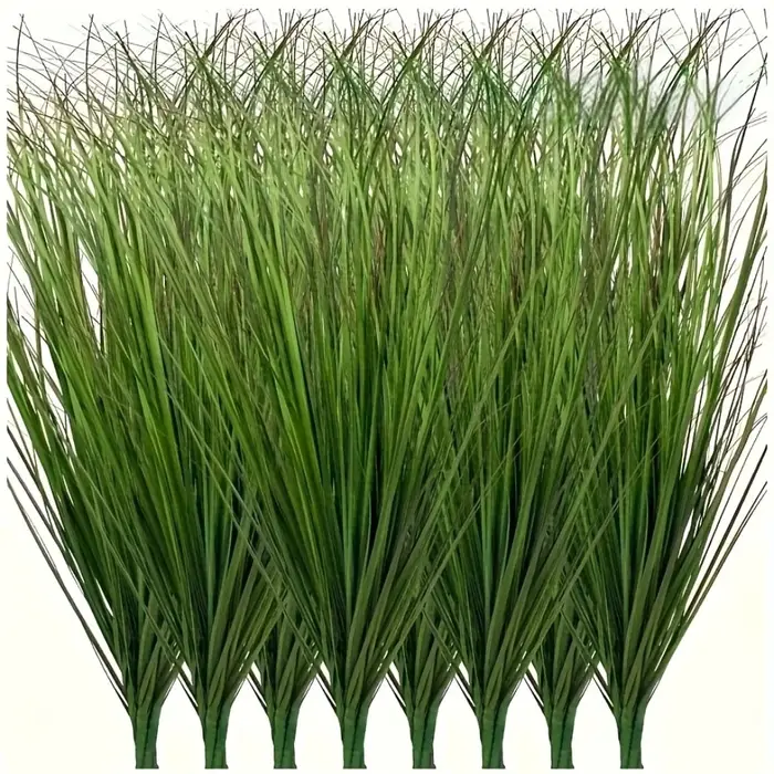 12 pièces d'herbe artificielle verte 40/70 cm