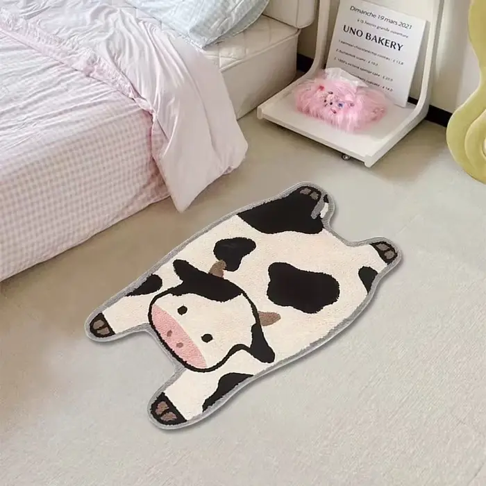 Tapis en forme de canard jaune de dessin animé VIKAMA