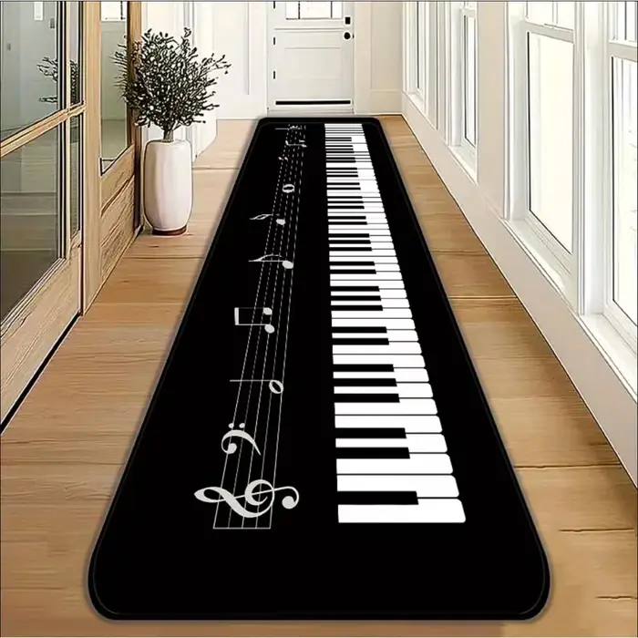 Tapis exclusif sur le thème du piano pour les amateurs de musique
