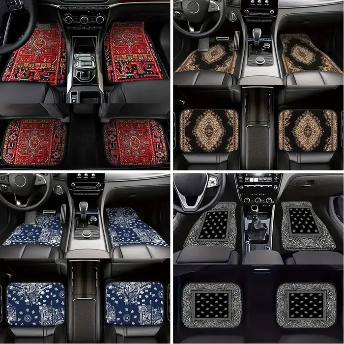 Tapis de sol de voiture bohème rétro