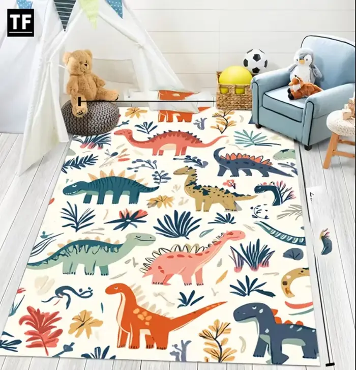 Tapis sur le thème du monde des dinosaures
