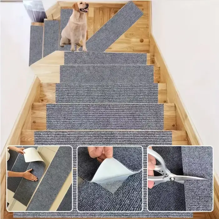 1PC 20x80cm Tapis antidérapant pour marches d'escalier