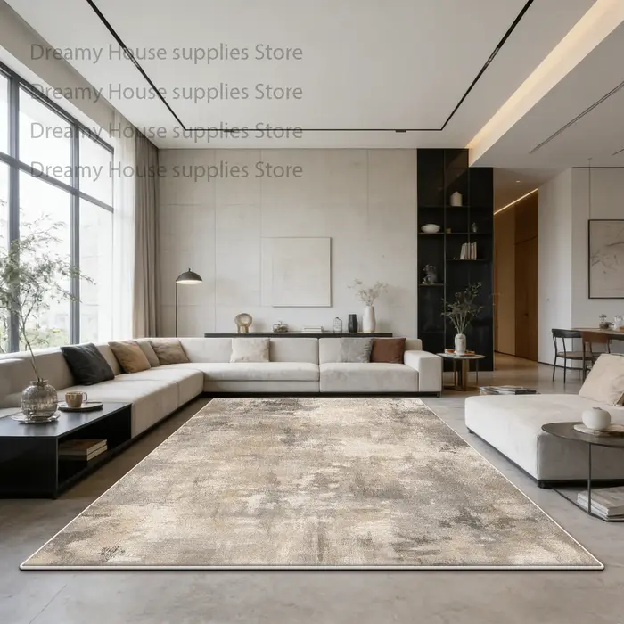 Tapis de salon couleur blanc cassé
