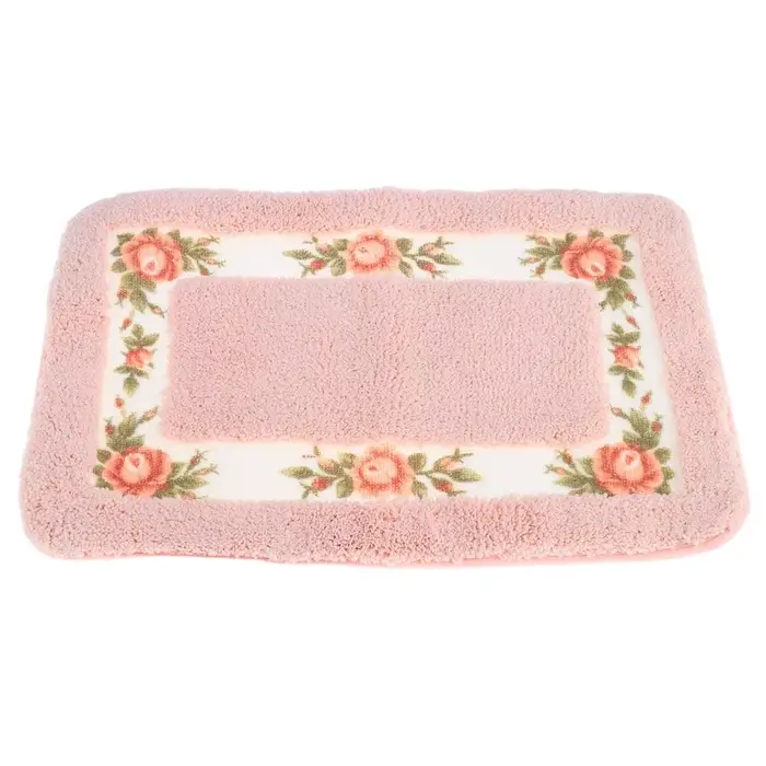 1 pièces nouveau tapis rose en microfibre 16*24 pouces