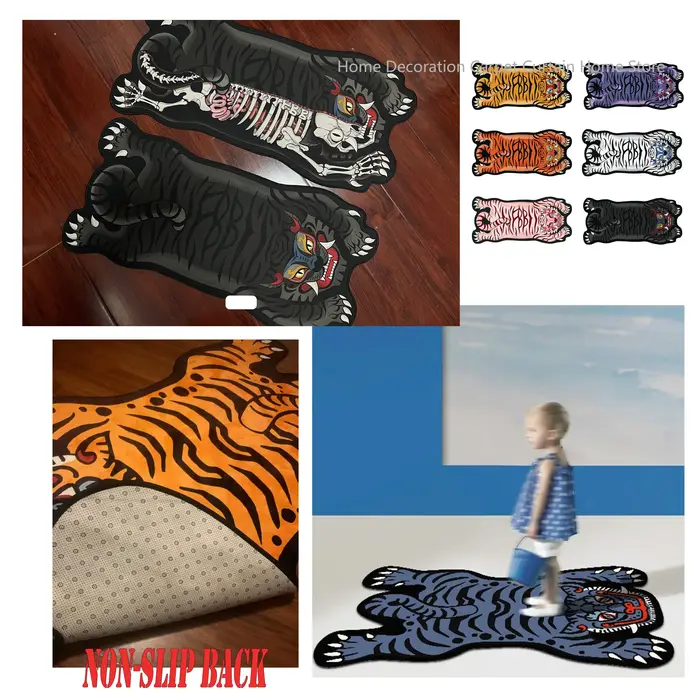 Tapis de tigre créatif de dessin animé