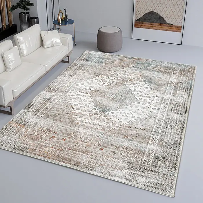 VIKAMA Tapis vintage de luxe léger de style américain