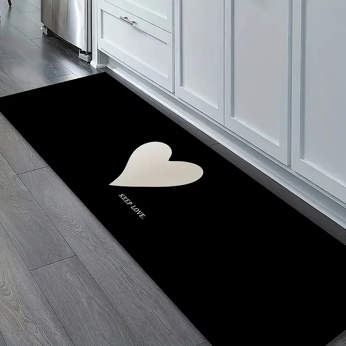 VIKAMA – tapis en forme de cœur pour la saint-valentin, doux et confortable, pour chambre à coucher, antidérapant, pour salle de bain et cuisine, décoration de maison