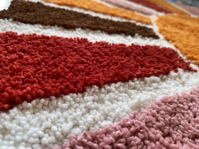 Tapis de Bain Semi-Circulaire Bohème Rétro Sonnenaufgang Boho
