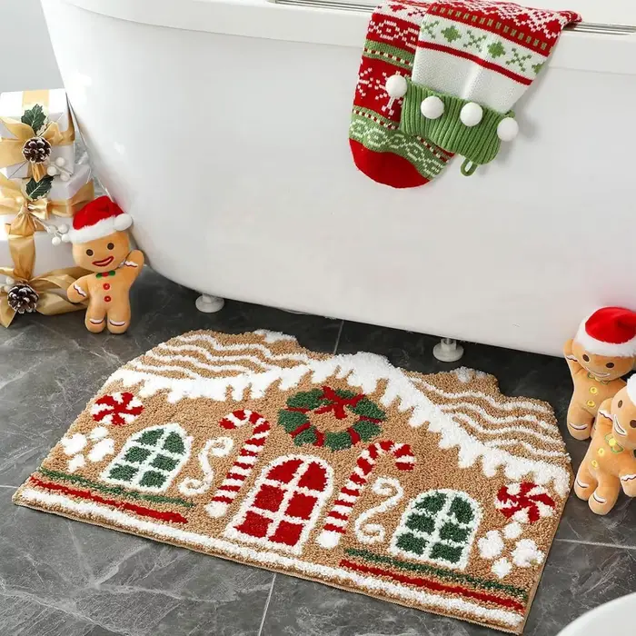 Tapis de porte d'entrée de noël