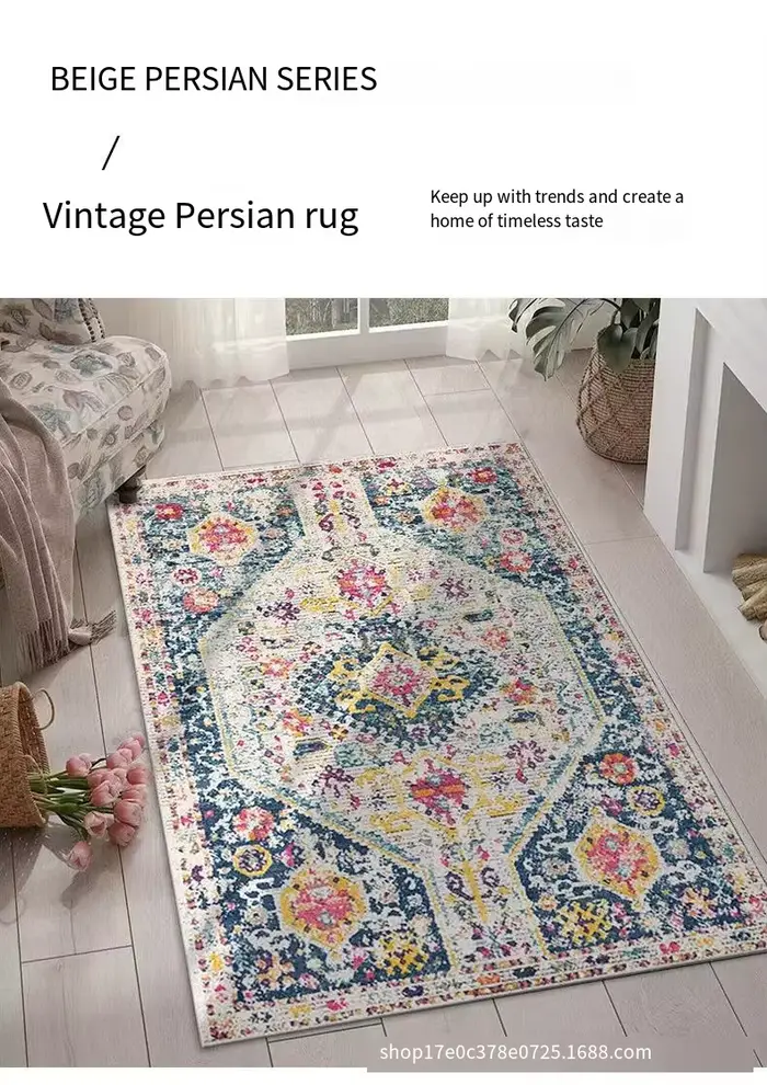 Tapis de sol en fausse fourrure de mouton VIKAMA pour entrée