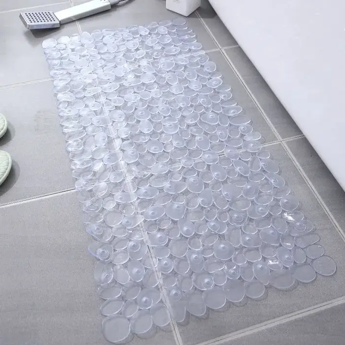 Tapis de bain extra long en forme de galet