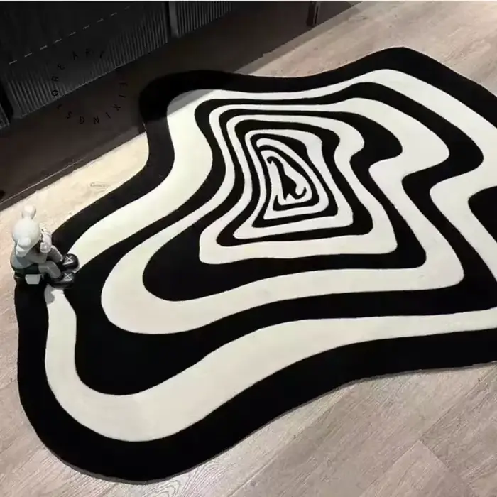 Tapis irrégulier créatif pour salon