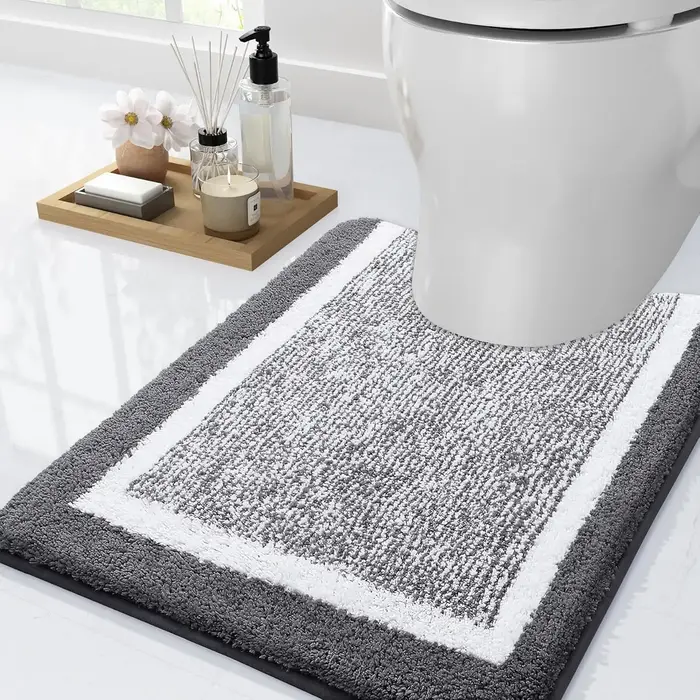 Tapis de salle de bain en microfibre moelleuse 50x60cm