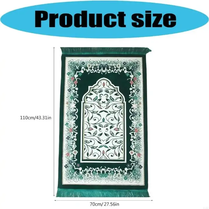 Tapis prière islamique Portable léger, pliable, avec Bracelets en perles rangement inclus pour 55KF