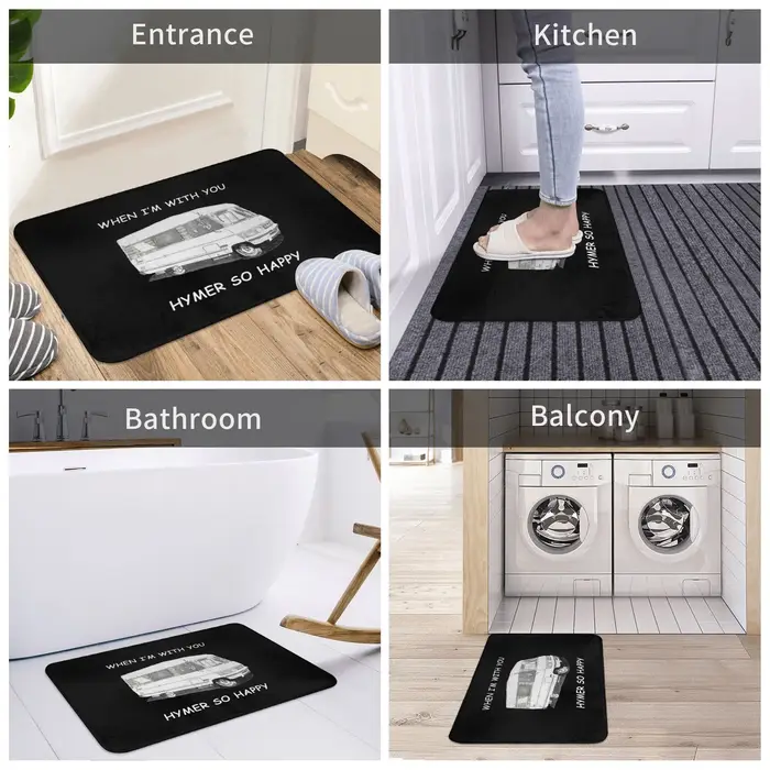 Quand je suis avec vous Hymer so happy paillasson antidérapant tapis de sol