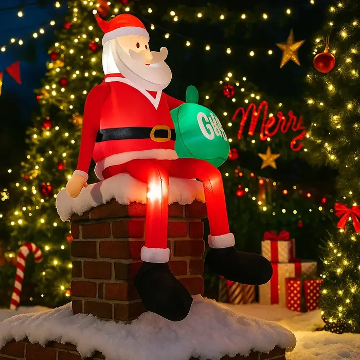 Décorations de noël gonflables au néon