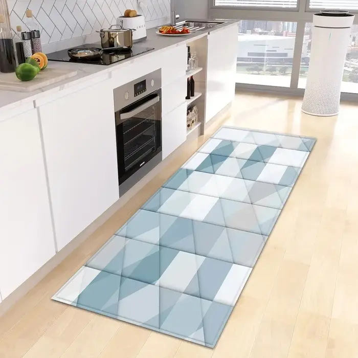 Tapis de sol à imprimé géométrique coloré