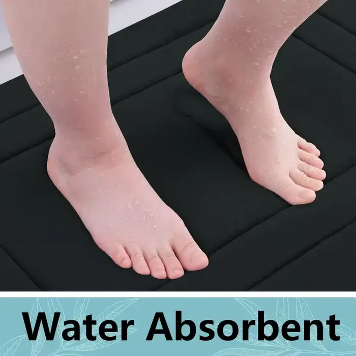 1 tapis de bain absorbant et antidérapant. | Coussin sur pied confortable pour salon