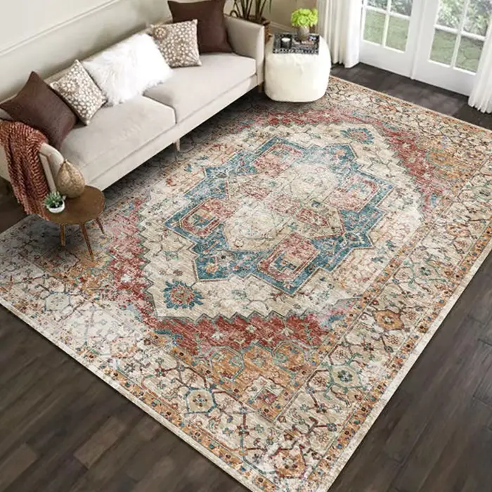 Tapis ethnique rétro pour salon