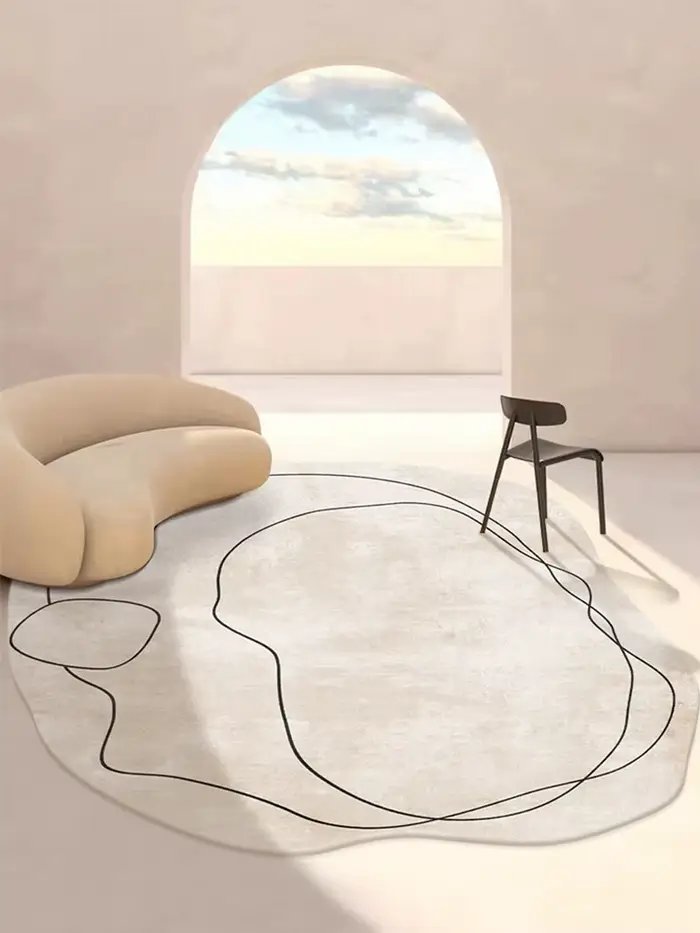 Tapis irrégulier de Style Ins pour décoration de salon, de chambre à coucher, de sol à poils courts,