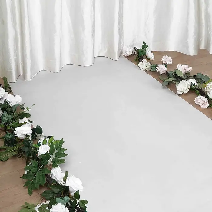 Tapis Antidérapant Blanc pour Décoration de Mariage
