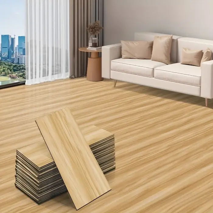 10 pièces de revêtements de sol auto-adhésifs imitation bois 40x15cm