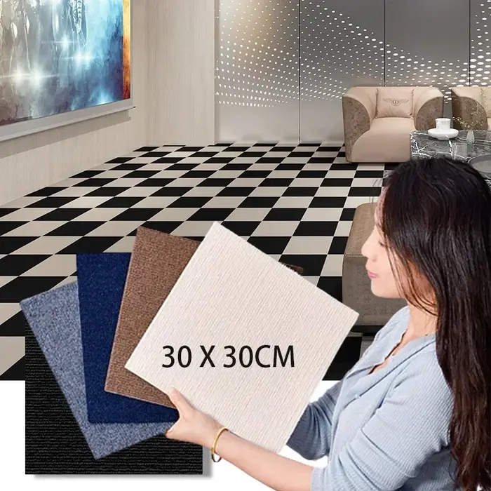 Carreaux de tapis auto-adhésifs 30x30cm