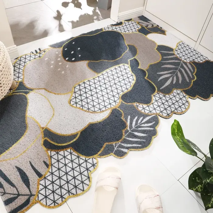 Tapis de Porte d'Entrée en PVC Polymères d'Extérieur, Grand Tapis en Caoutchouc RapDuty, Imperméable