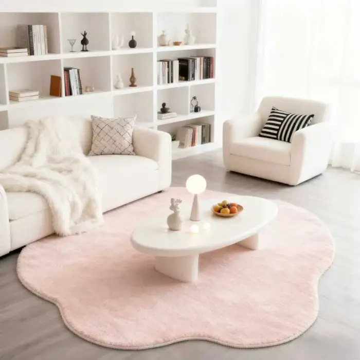 Tapis de couleur unie pour chambre à coucher