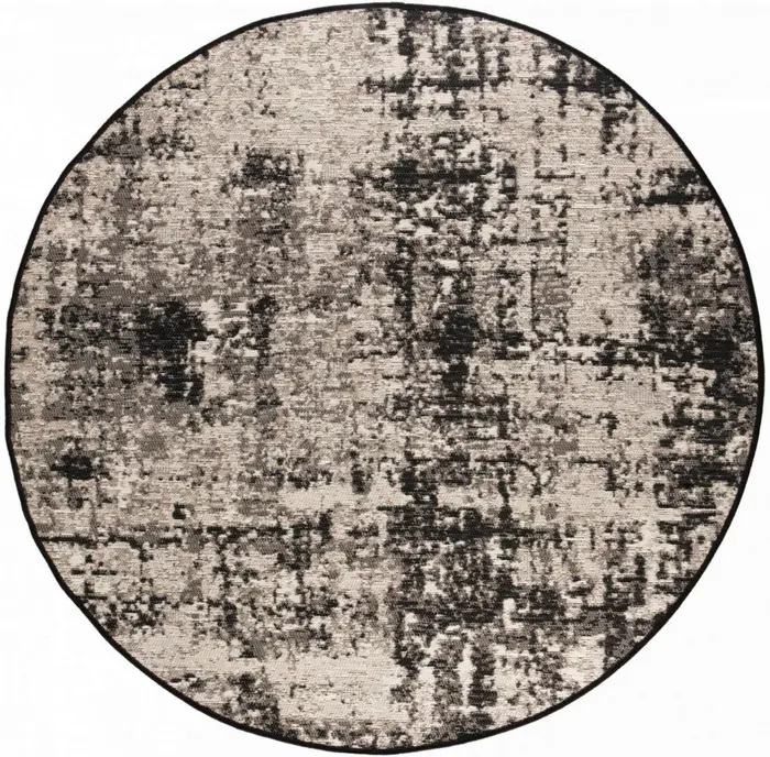 Tapis Catania 2 outdoor Noir Diamtre 200