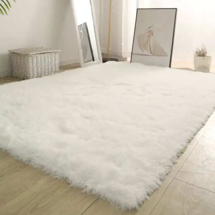 Tapis de hall moelleux blanc