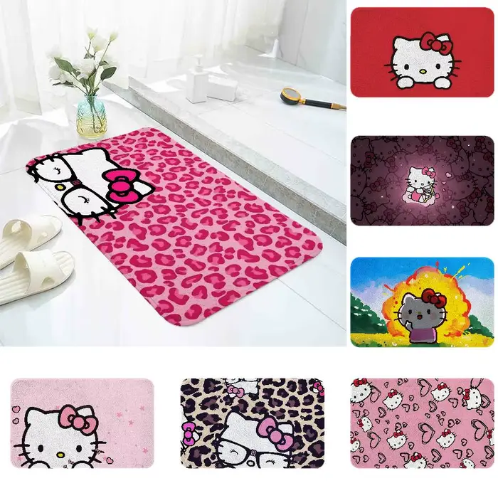 Mignon h-hello-k-kitty tapis de sol salle de bain tapis absorbant porte Simple tapis résistant à la