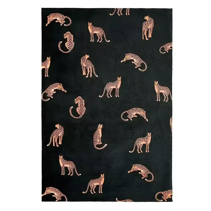 Tapis Léopard de Grande Surface, observateur et Luxueux, Décoration de Maison, Tables Basses, Polymè