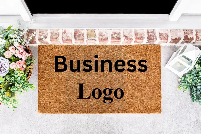 Tapis personnalisé avec logo d'entreprise, paillasson en fibre de coco antidérapant, tapis de bienve