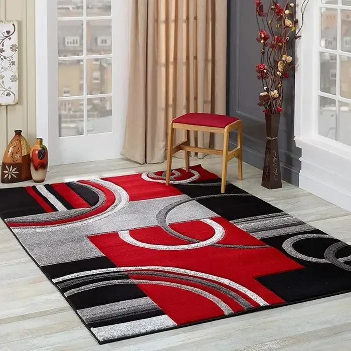 Tapis géométrique nordique pour salon décor de luxe moderne Table de canapé