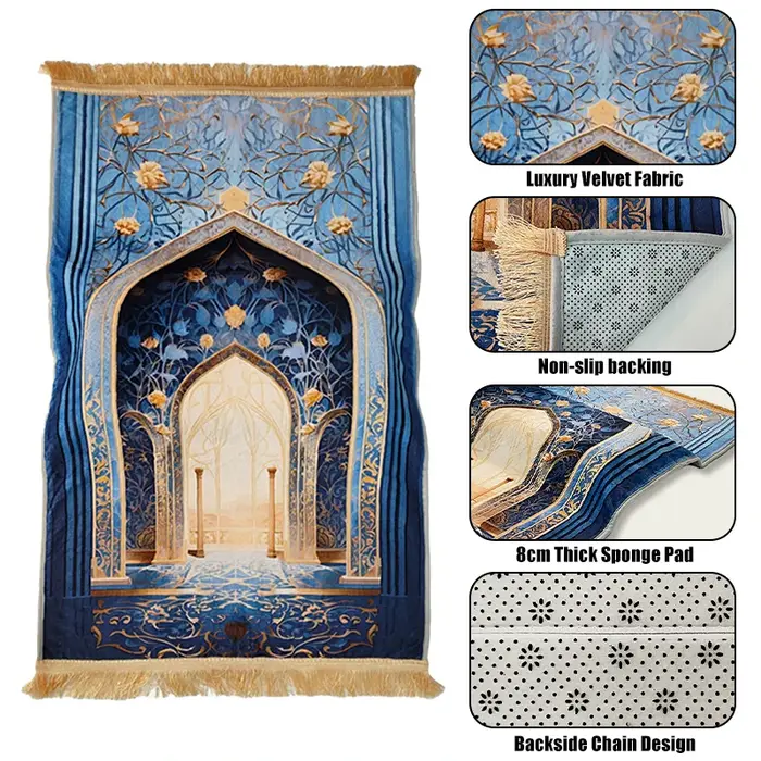 Tapis de prière musulman vintage à motif